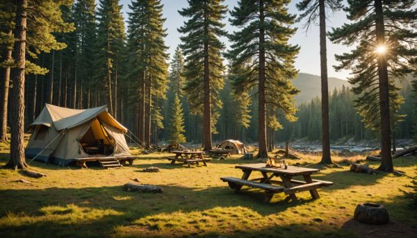 Camping nature montagne emplacements ombrages
